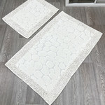 Набор ковриков для ванной прямоугольных Chilai Home STONE хлопок ekru, фото, фотография
