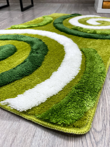 Коврик для ванной прямоугольный Chilai Home ROSSO акрил green 60х100, фото, фотография