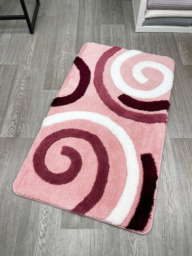 Коврик для ванной прямоугольный Chilai Home ROSSO акрил pink 60х100, фото, фотография