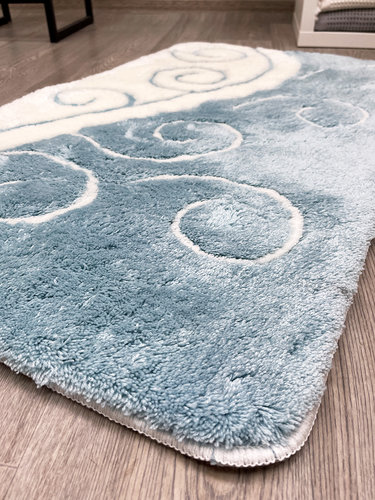 Коврик для ванной прямоугольный Chilai Home SHINE акрил blue 60х100, фото, фотография