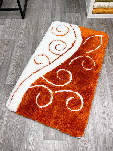 Коврик для ванной прямоугольный Chilai Home SHINE акрил salmon 60х100, фото, фотография