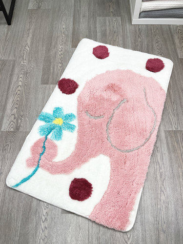 Коврик для ванной прямоугольный Chilai Home BUYUK FIL акрил pembe 60х100, фото, фотография