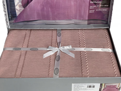 Покрывало Karven FIONA шенил жаккард полиэстер сухая роза 240х260, фото, фотография