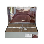 Покрывало Karven FIONA шенил жаккард полиэстер кофейный 240х260, фото, фотография