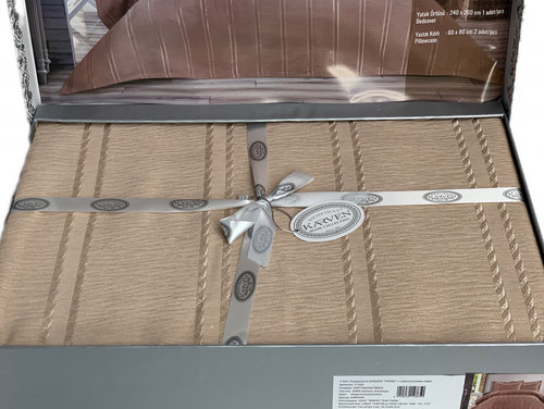 Покрывало Karven FIONA шенил жаккард полиэстер капучино 240х260, фото, фотография