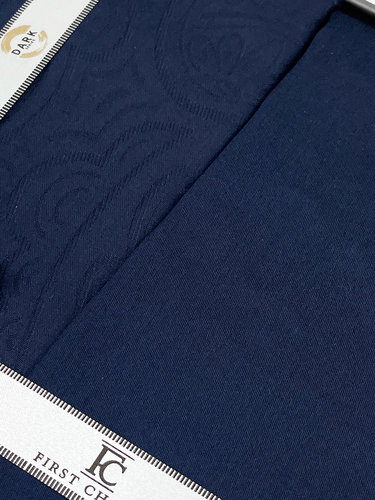 Постельное белье First Choice FEODORA хлопковый сатин-жаккард navy blue евро, фото, фотография