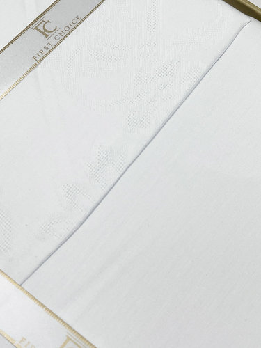 Постельное белье First Choice HERRA хлопковый сатин-жаккард white евро, фото, фотография