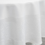 Скатерть круглая Karna DARVIN водонепроницаемый жаккард белый D=160, фото, фотография