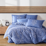 Постельное белье Karven ROVI хлопковый сатин blue 1,5 спальный, фото, фотография