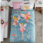 Детское постельное белье с одеялом Clasy POVER GIRL TURKUAZ хлопковый ранфорс 1,5 спальный, фото, фотография