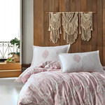 Постельное белье Karven FLORITA хлопковый ранфорс pink 1,5 спальный, фото, фотография