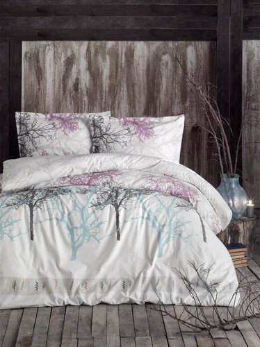 Постельное белье Karven MIDAS хлопковый ранфорс lilac 1,5 спальный, фото, фотография