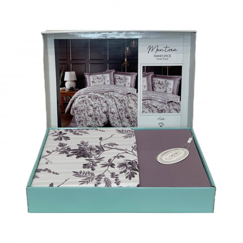 Постельное белье Karven MONTERA хлопковый ранфорс lilac 1,5 спальный, фото, фотография