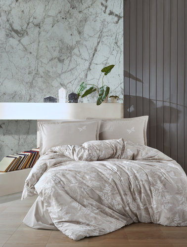 Постельное белье Karven NATUR хлопковый ранфорс grey 1,5 спальный, фото, фотография