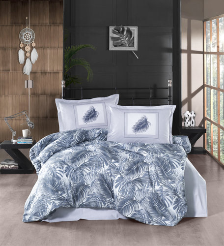 Постельное белье Karven PUMA хлопковый ранфорс blue 1,5 спальный, фото, фотография