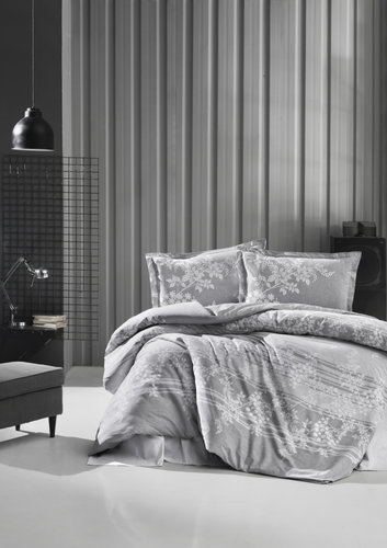 Постельное белье Karven BOVA хлопковый ранфорс grey 1,5 спальный, фото, фотография