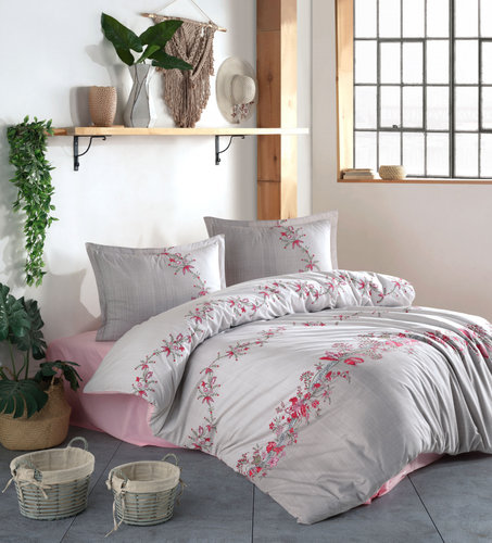 Постельное белье Karven LORINDA хлопковый ранфорс pink 1,5 спальный, фото, фотография