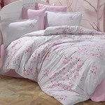 Постельное белье Karven SALIDA хлопковый ранфорс pink 1,5 спальный, фото, фотография