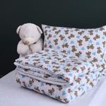 Детское постельное белье без пододеяльника с одеялом Sofi De Marko FUNNY KIDS хлопковый сатин V11 1,5 спальный, фото, фотография