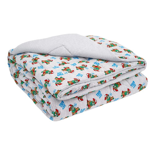 Детское постельное белье без пододеяльника с одеялом Sofi De Marko FUNNY KIDS хлопковый сатин V11 1,5 спальный, фото, фотография