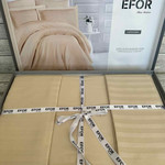Постельное белье Efor DUZ RENK хлопковый сатин капучино евро, фото, фотография