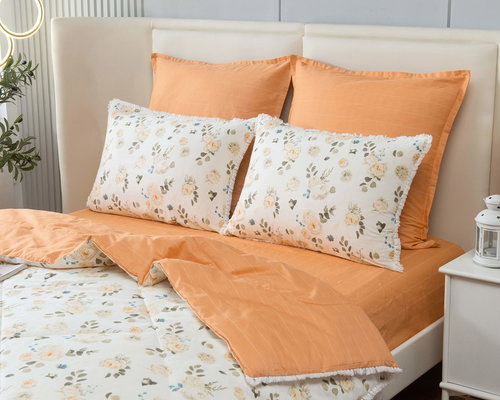 Постельное белье без пододеяльника с одеялом Sofi De Marko БЕРНАДЕТТ хлопковый сатин V65 1,5 спальный, фото, фотография