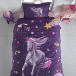 Детское постельное белье Karven YOUNG STYLE MARINA хлопковый ранфорс purple 1,5 спальный, фото, фотография
