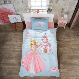 Детское постельное белье Karven YOUNG STYLE CROWN хлопковый ранфорс pink 1,5 спальный