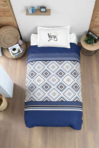 Детское постельное белье Karven YOUNG STYLE LITTLE KING хлопковый ранфорс blue 1,5 спальный, фото, фотография