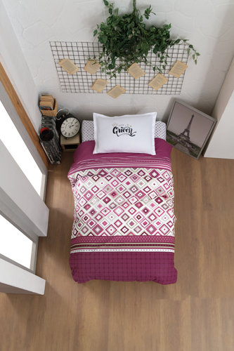 Детское постельное белье Karven YOUNG STYLE LITTLE QUEEN хлопковый ранфорс pink 1,5 спальный, фото, фотография