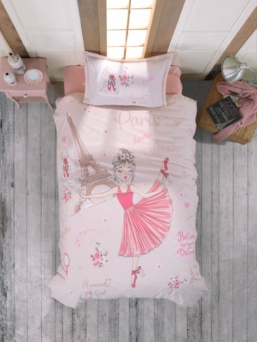 Детское постельное белье Karven YOUNG STYLE ROMANTIC GIRL хлопковый ранфорс 1,5 спальный, фото, фотография