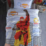 Детское постельное белье Karven YOUNG STYLE SUPERHERO хлопковый ранфорс grey 1,5 спальный, фото, фотография