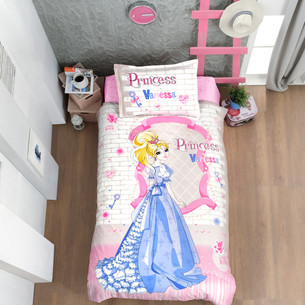Детское постельное белье Karven YOUNG STYLE VANESSA хлопковый ранфорс pink 1,5 спальный