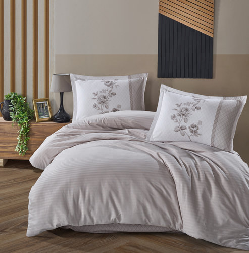 Постельное белье Karven DELUXE SUAVE хлопковый ранфорс grey 1,5 спальный, фото, фотография