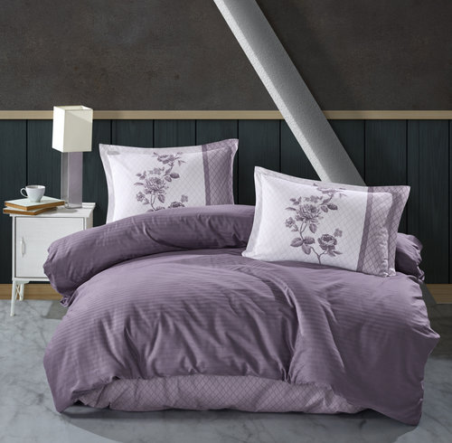 Постельное белье Karven DELUXE SUAVE хлопковый ранфорс lilac 1,5 спальный, фото, фотография