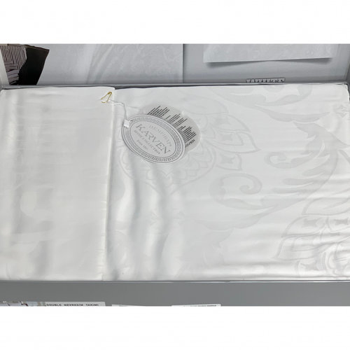 Постельное белье Karven DAMASK хлопковый сатин-жаккард white евро, фото, фотография
