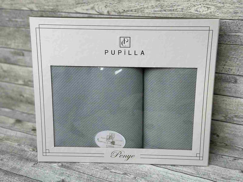 Подарочный набор полотенец для ванной 50х90, 70х140 Pupilla BERNINI хлопковая махра серый, фото, фотография