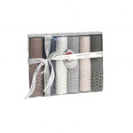 Подарочный набор полотенец-салфеток 30х50(6) Karven ELSA хлопковая махра, фото, фотография