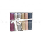 Подарочный набор полотенец-салфеток 30х50(6) Karven SOHO хлопковая махра, фото, фотография