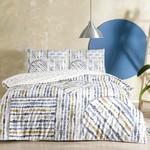 Комплект подросткового постельного белья TAC GENC MODASI COSMO хлопковый ранфорс голубой 1,5 спальный, фото, фотография