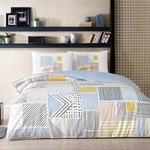 Комплект подросткового постельного белья TAC GENC MODASI HUGO хлопковый ранфорс голубой 1,5 спальный, фото, фотография