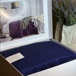 Махровая простынь-покрывало для укрывания Tivolyo Home NATURAL SLIM хлопок синий 220х240, фото, фотография