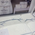 Подарочный набор полотенец для ванной 2 пр. Tivolyo Home PIXEL хлопковая махра кремовый+серый, фото, фотография