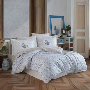 Постельное белье Hobby Home Collection LISA хлопковый поплин mavi 1,5 спальный
