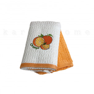Набор кухонных полотенец 40х60(2) Karven НМ 774 хлопковая махра апельсин