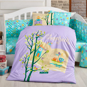 Постельное белье для новорожденных Hobby Home Collection DREAM CLOCK хлопковый поплин lila
