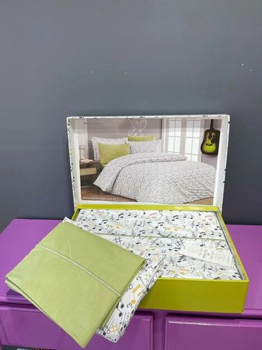 Постельное белье Maison Dor MELODY хлопковый ранфорс зелёный 1,5 спальный, фото, фотография