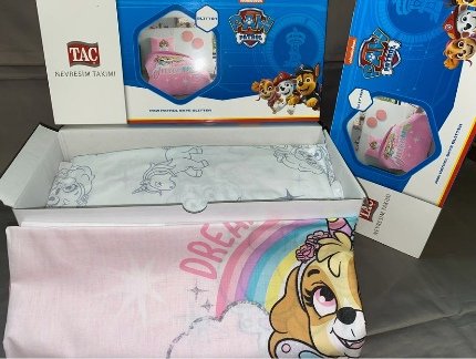 Детское постельное белье TAC PAW PATROL SKYE GLITTER хлопковый ранфорс 1,5 спальный, фото, фотография