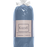 Простынь на резинке Karna ELINA хлопковый трикотаж голубой 100х200+30, фото, фотография