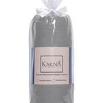 Простынь на резинке Karna ELINA хлопковый трикотаж серый 100х200+30, фото, фотография